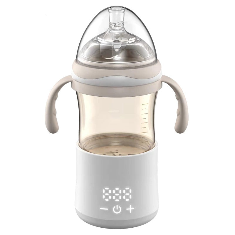 Portable Self-Heating Baby Bottle with Built-In Warmer & Digital Temperature Control