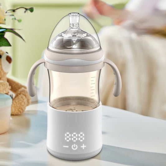 Portable Self-Heating Baby Bottle with Built-In Warmer & Digital Temperature Control
